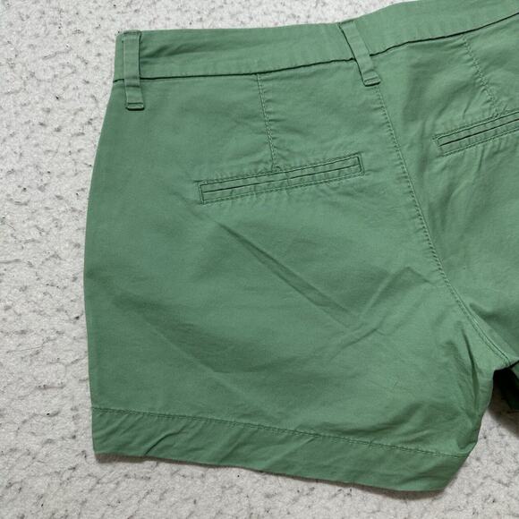 Old Navy Women's 0 Flat Front 3" Inseam Chino Shorts Green Low Rise - Picture 7 of 11